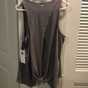 Fun tank with open tied back